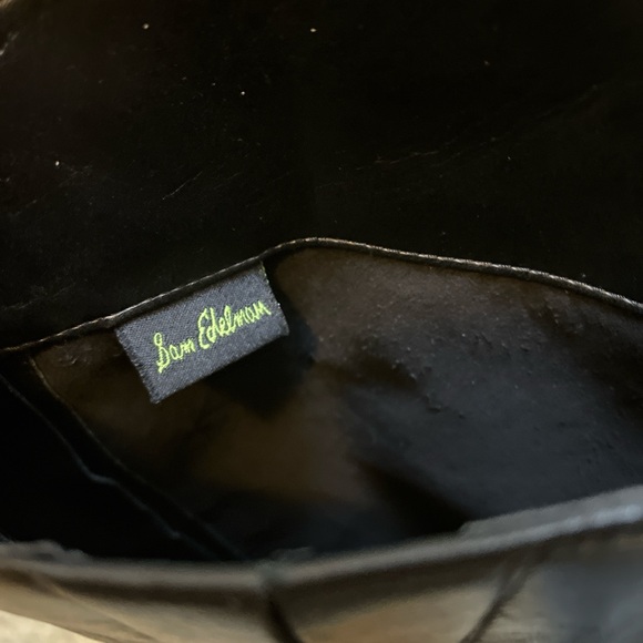 Sam Edelman Black Leather Zip up Boots Size 7.5 - Picture 5 of 8